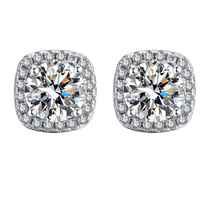 Three-piece Eight Hearts And Eight Arrows Zircon Rings Ear Studs Pendant Necklace Suit