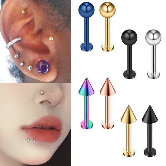 Men's And Women's Titanium Steel Flat Bottom Rod Lip Nails 020620d1 dd5c 47e7 a9d3 8e9feb14430a