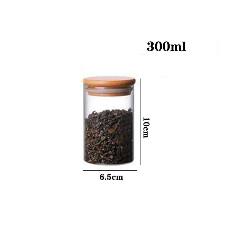 High Borosilicate Glass Tea Cans, Sealed Storage Cans, Transparent Tea Cans, Whole Grains, Candy Cans 023404eb bd5d 4159 a2e1