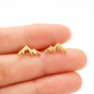 Stainless Steel Snow Mountain Mountain Stud Earrings Personality 0237628e eca5 421b a938 fa2c64058514