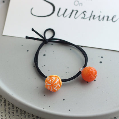 Double Orange Hair Band Bracelet Super Cute Emulational Fruit Head Rope 023efa5a 5af6 4af5 879e 5fede61cfec9