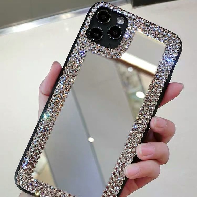 Acrylic Mirror Rhinestone Luxury Diamond Makeup Mirror Phone Case 02504aab ae90 4e99 aa7b f4799f8690a4
