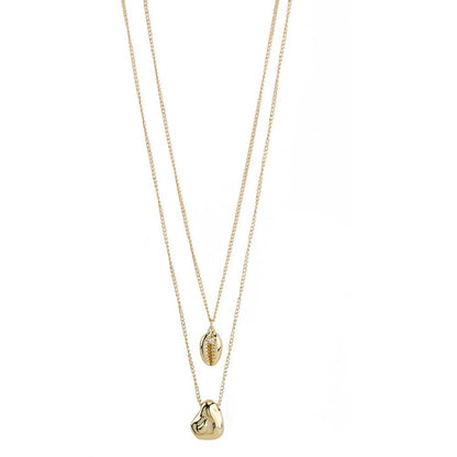 Temperament Fashion Double Layered Pearl Shell Pendant Clavicle Chain Female 02732eab 4e21 43e1 8f04 c7c8c64a0e08
