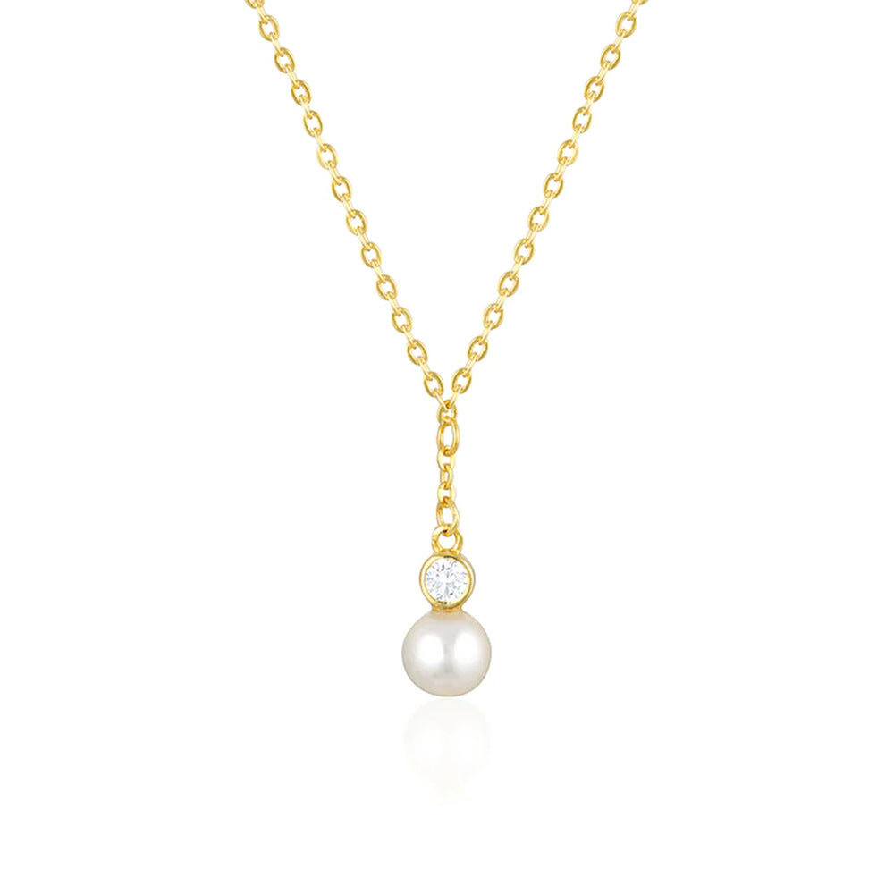 Women's S925 Sterling Silver Classic Pearl Necklace 028ae59f ecf9 485f 8d95 db3a26c91d56