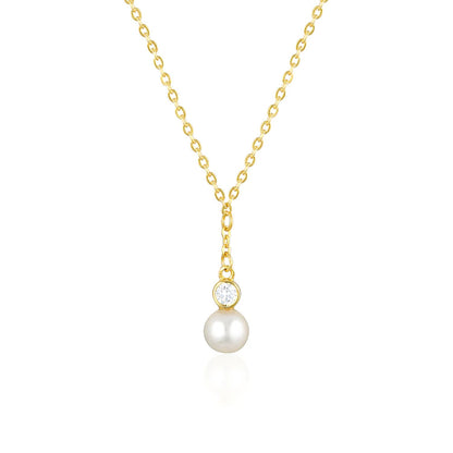 Women's S925 Sterling Silver Classic Pearl Necklace 028ae59f ecf9 485f 8d95 db3a26c91d56