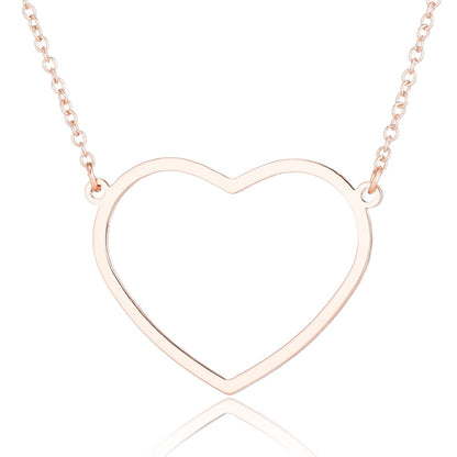 Simple Elegant Peach Heart Women's Clavicle Chain Necklace 0293828a 23b1 4f26 9452 b067f6ecca2c