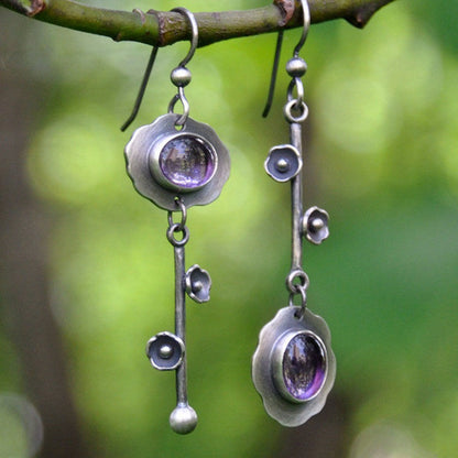 Crystal Gemstone Key Earrings Plum Drop Earrings 02be3ae1 0141 486b 9c0f 8920220427d6