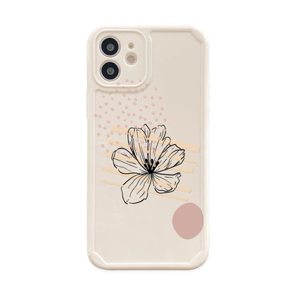 Simple Abstract Flower Silicone Phone Shell 02c184b5 15a8 42ba bcbe 6b732611424a