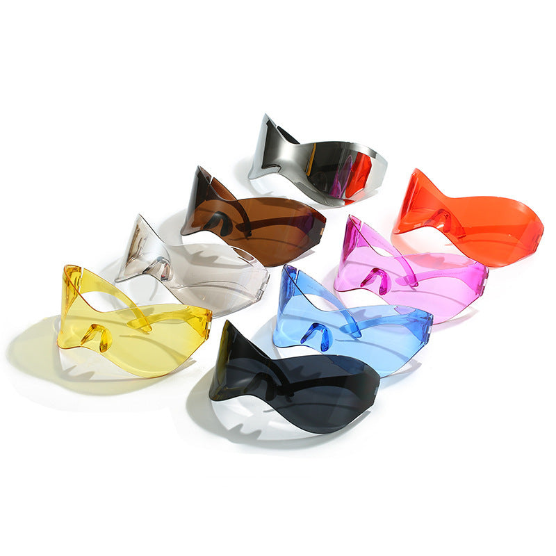 Large Rim Sunglasses Women's Fashion Y2g Millennium Rimless Riding Sunglasses Men's Cross-border Amazon Hot 02cab345 5f48 4b4