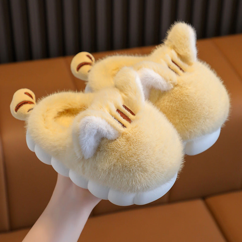 Women's Cotton-padded Shoes Cute Cartoon Cat's Paw Velcro Plush Shoes 02f62b80 59bf 445d b33c 86d2f82fbc57