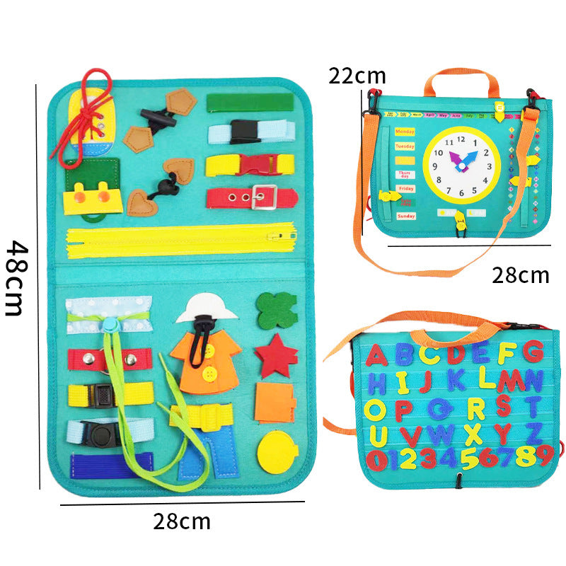 New Busy Book Children's Busy Board Dressing And Buttoning Learning Baby Early Education Preschool Sensory Learning Toy 02f8c