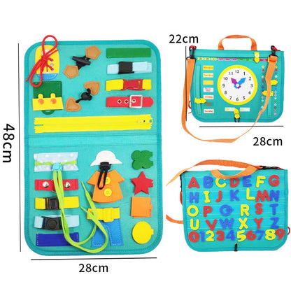 New Busy Book Children's Busy Board Dressing And Buttoning Learning Baby Early Education Preschool Sensory Learning Toy 02f8c