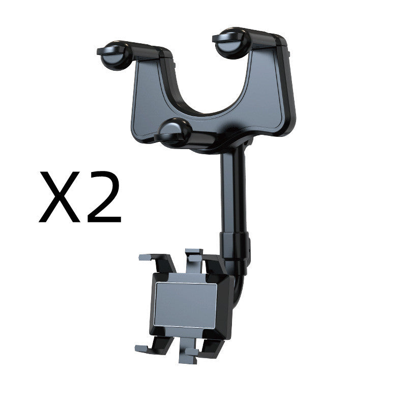 Rearview Mirror Phone Holder For Car Rotatable And Retractable Car Phone Holder Multifunctional 360 Rear View Mirror Phone Ho
