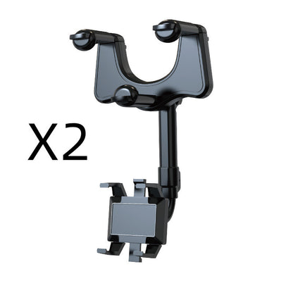 Rearview Mirror Phone Holder For Car Rotatable And Retractable Car Phone Holder Multifunctional 360 Rear View Mirror Phone Ho
