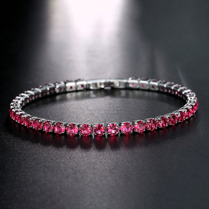 Fashion Color 4.0 Round Zircon Single Row Diamond Bracelet 0318e12c 7a68 4cc7 b6d9 33aa64ff023e 0242f2a2 2e5e 4192 a01e 99c50