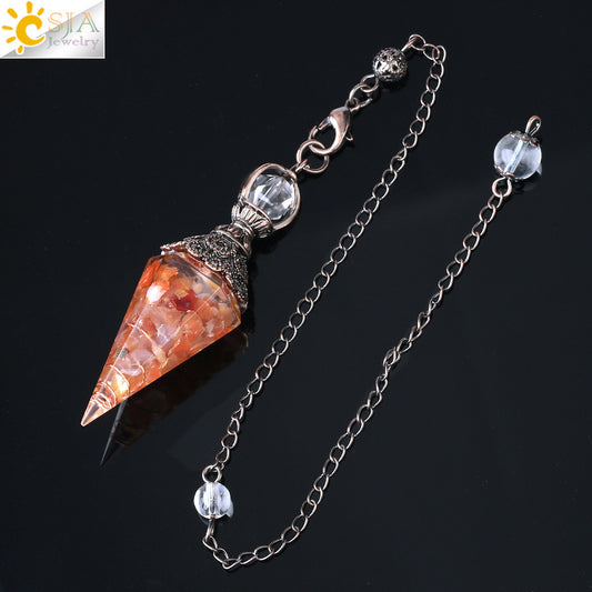 Colorful Crystal Pendulum Natural Gravel Pendant 032299b6 b94a 4494 8cb4 91bb3b1e7b14