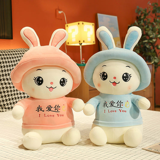 With Hat Rabbit Stuffed Animal Toy Female 032321c3 73b0 4850 8018 4c8fab550869