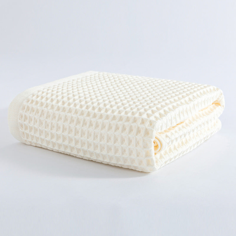 Soft Absorbent Honeycomb Bath Towel Pure Cotton 70X140cm 033e9858 25bf 442b 8815 17eba8925b89