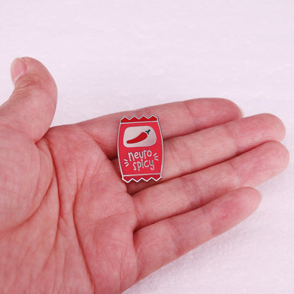 Nerve Spicy Sauce Pack Enamel Pin Mental Health Awareness Brooch Ornament 0341b56a 54a8 4a8f 97ec acb0cef87d2a
