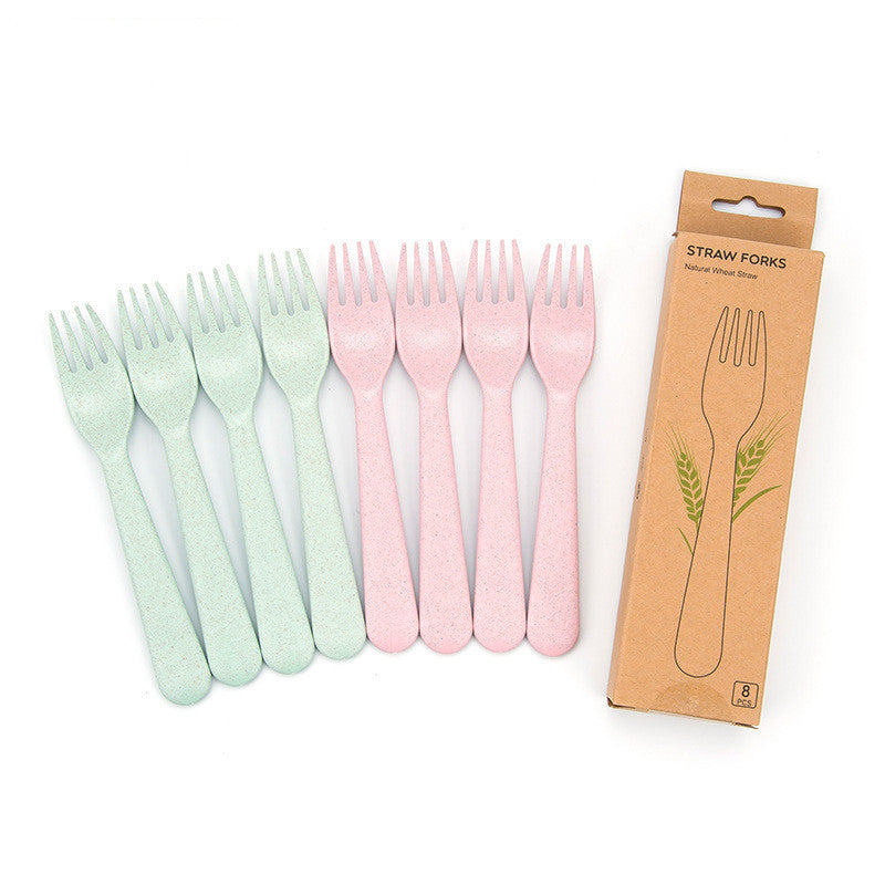 Wheat Straw Cutlery Set, Cups, Dishes, Forks, Spoons, Drop-Proof Dishes Wholesale 035347dd fbe7 457d a252 e0b5cb0a2f6d