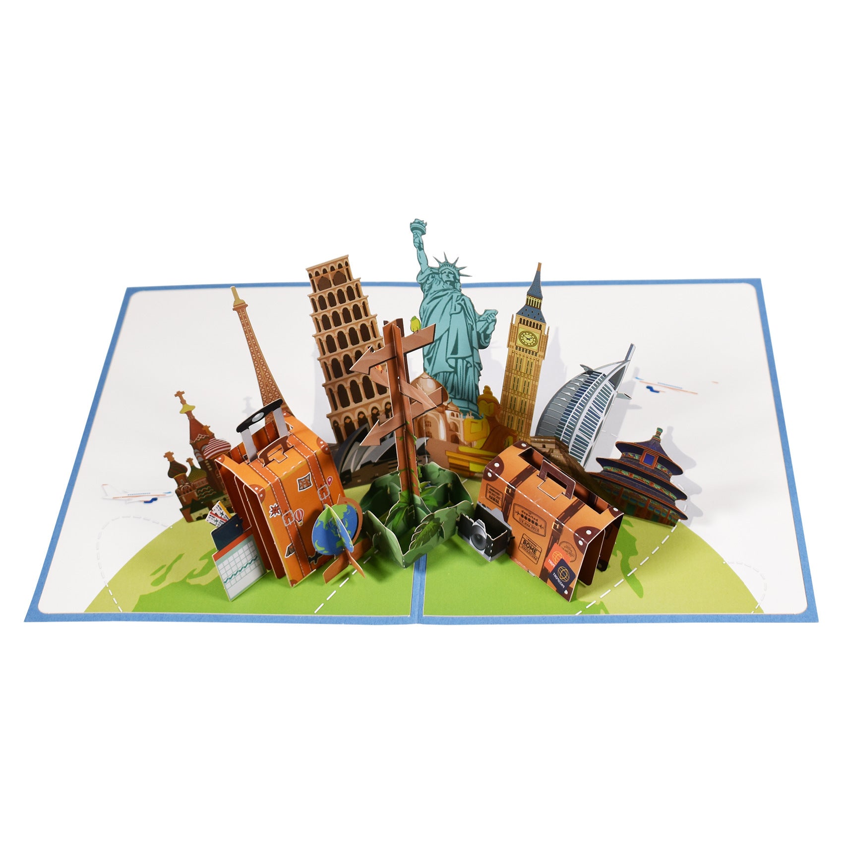 3D Three-dimensional Travel Card Handmade Card Paper Carving - HD Wireless Product #7