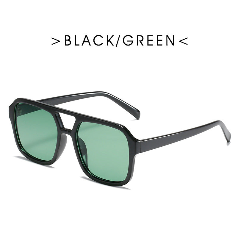 Square Double Beam Sunglasses Men And Women Retro Personality 036ef9d8 7623 4f84 ab2d 919cd418215d