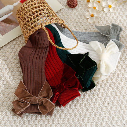 Children's Christmas New Year Lint Bowknot Baby's Socks 03755137 b915 4585 87e7 9b032c839e44