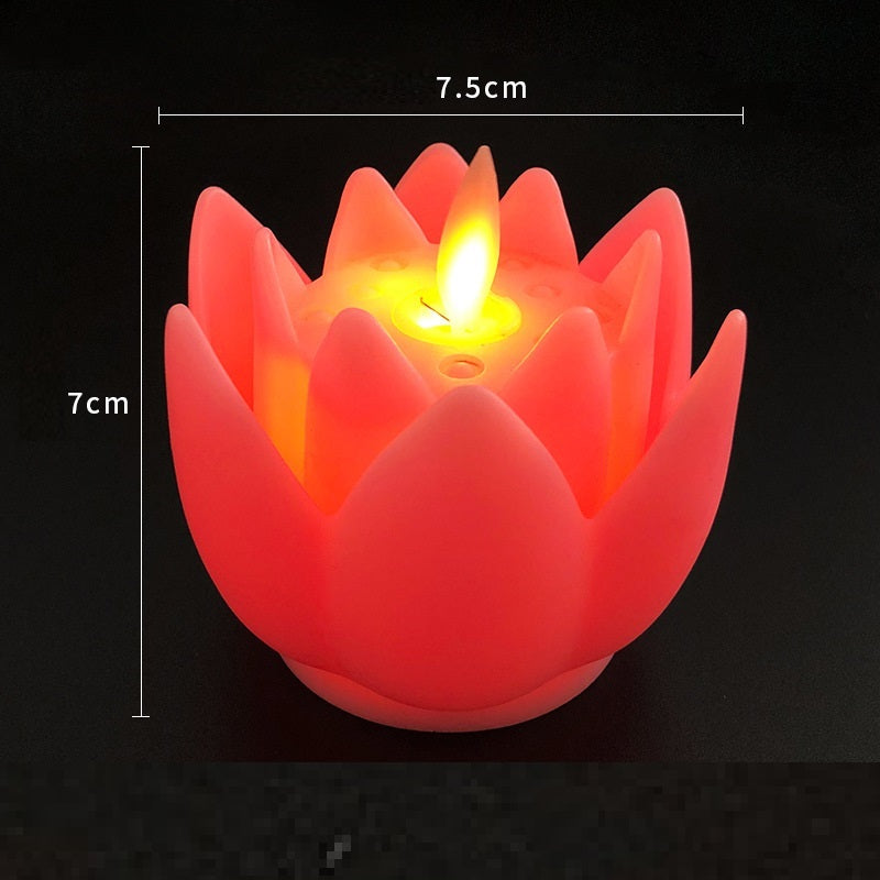Temple Buddha Front Lotus Lamp Tribute Led Electronic Flower Shape Candle Light 039beae6 66f4 40da b00b ab8759da8a3d