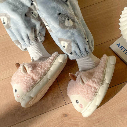 Cute Lamb Cotton Slippers Women's Autumn And Winter 03a3ec35 c193 40f2 9f31 acf97aa6aa38
