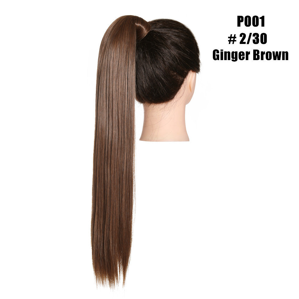 Long Straight Hair Ponytail High Temperature Matte Silk Velcro Winding Wig 03ad4d8d 5ace 4f3d b07a 0baf1008c3f5