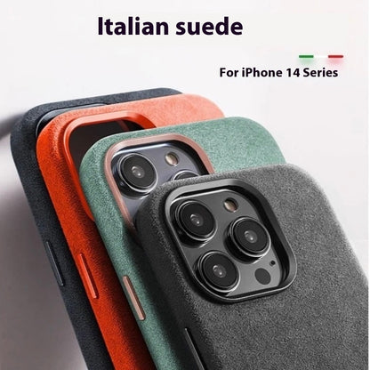 Alcantara Suede Phone Case Magnetic All-inclusive Men And Women 03b7c3cc f8a2 45e0 9170 be14f0a6118b trans