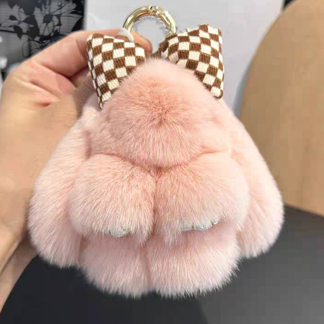 Rabbit Fur Bow Bunny Car Key Ring 03cbf38c 9fe9 4149 98c3 83cb480995f0