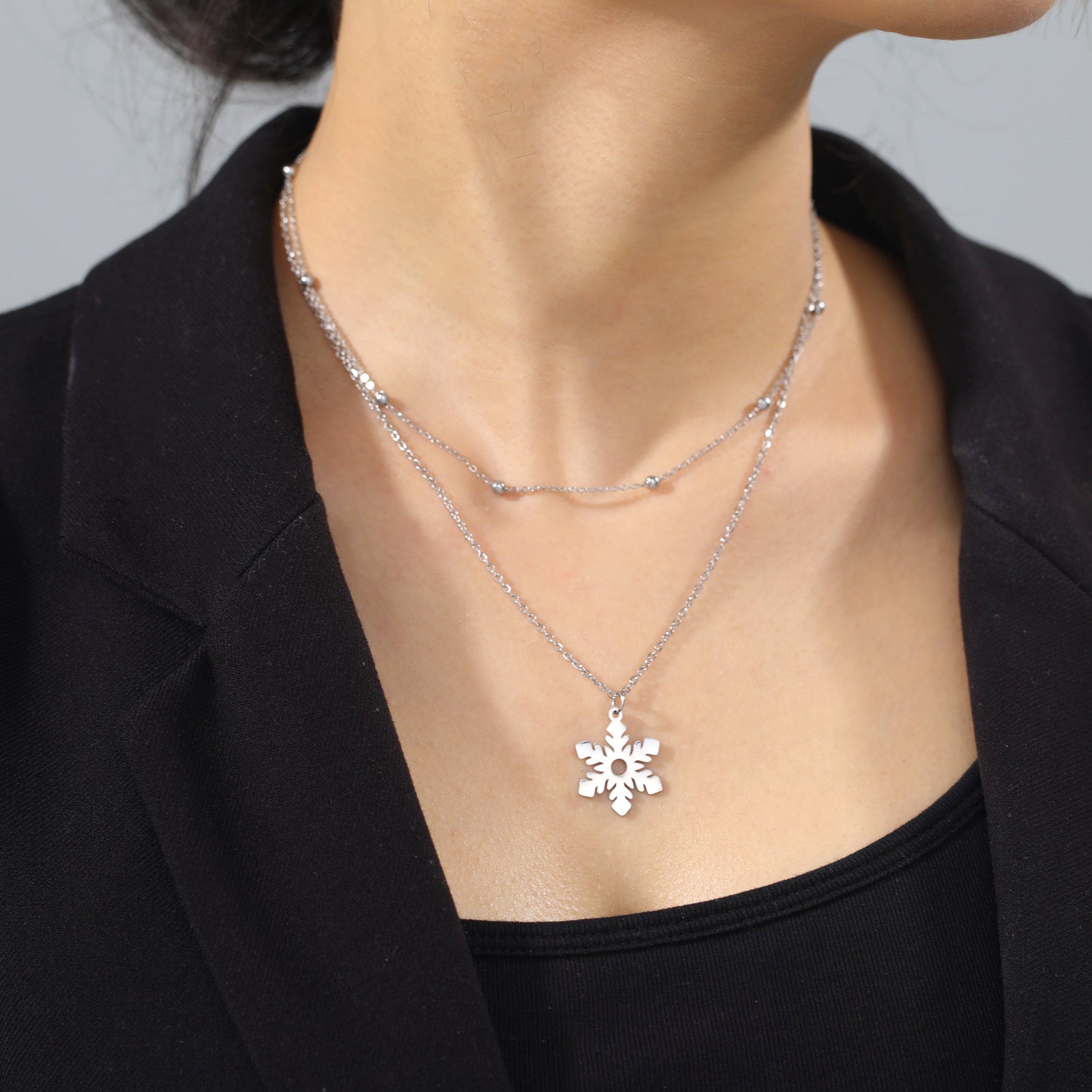 Fashion Sweet Elegance Exquisite Stainless Steel Titanium Steel Necklace 03cd8bec c697 4c9a b0c8 bace4e2911de