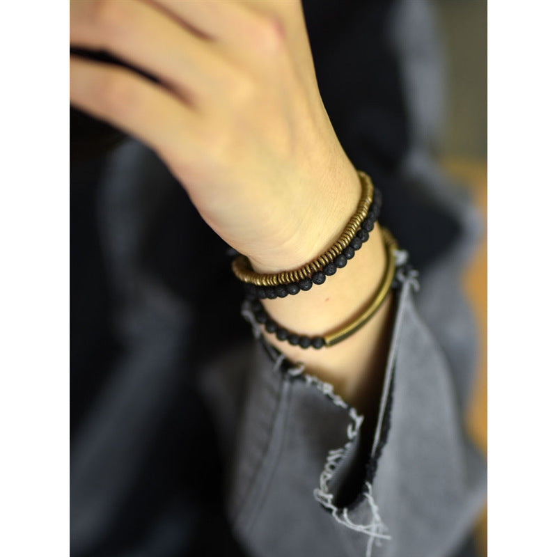 Personality Multi-layer Bracelet Female Design Volcanic Rock Retro 03d13159 4deb 47a4 93a1 32f6ecfaca8a