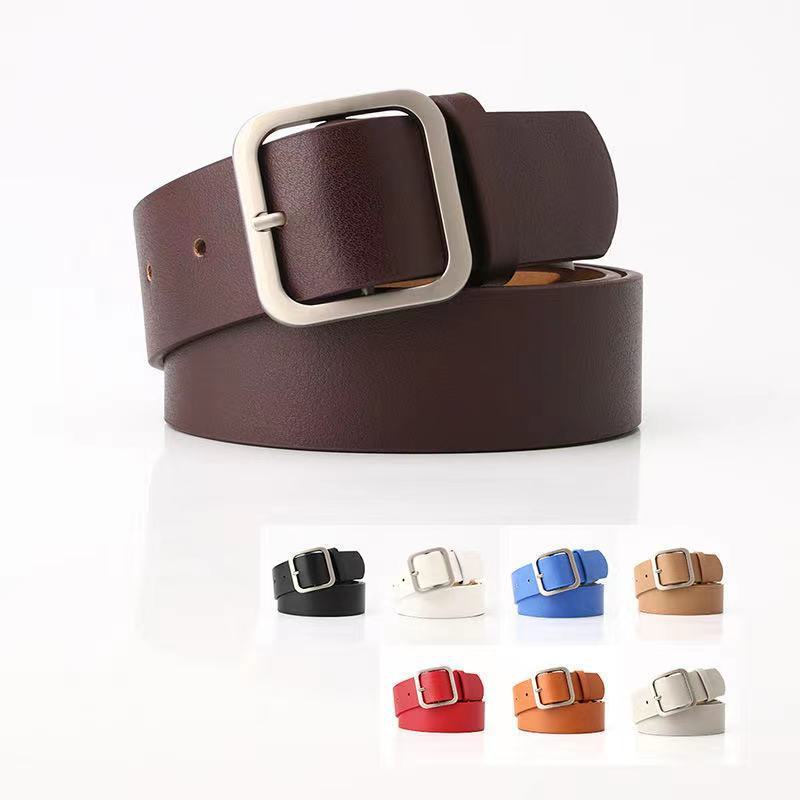 35cm Wide New Retro Alloy Square Buckle Belt - HD Wireless Product #3