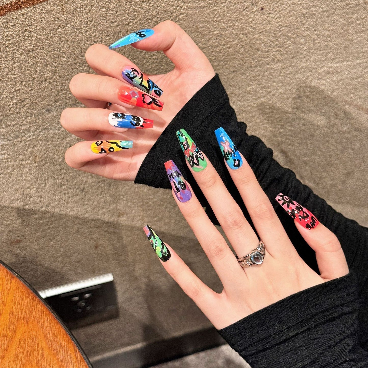 Graffiti Oil Painting Series Removable Fake Nails Wear Armor 03f80c8c 5824 4432 b0eb d189bb9d250a
