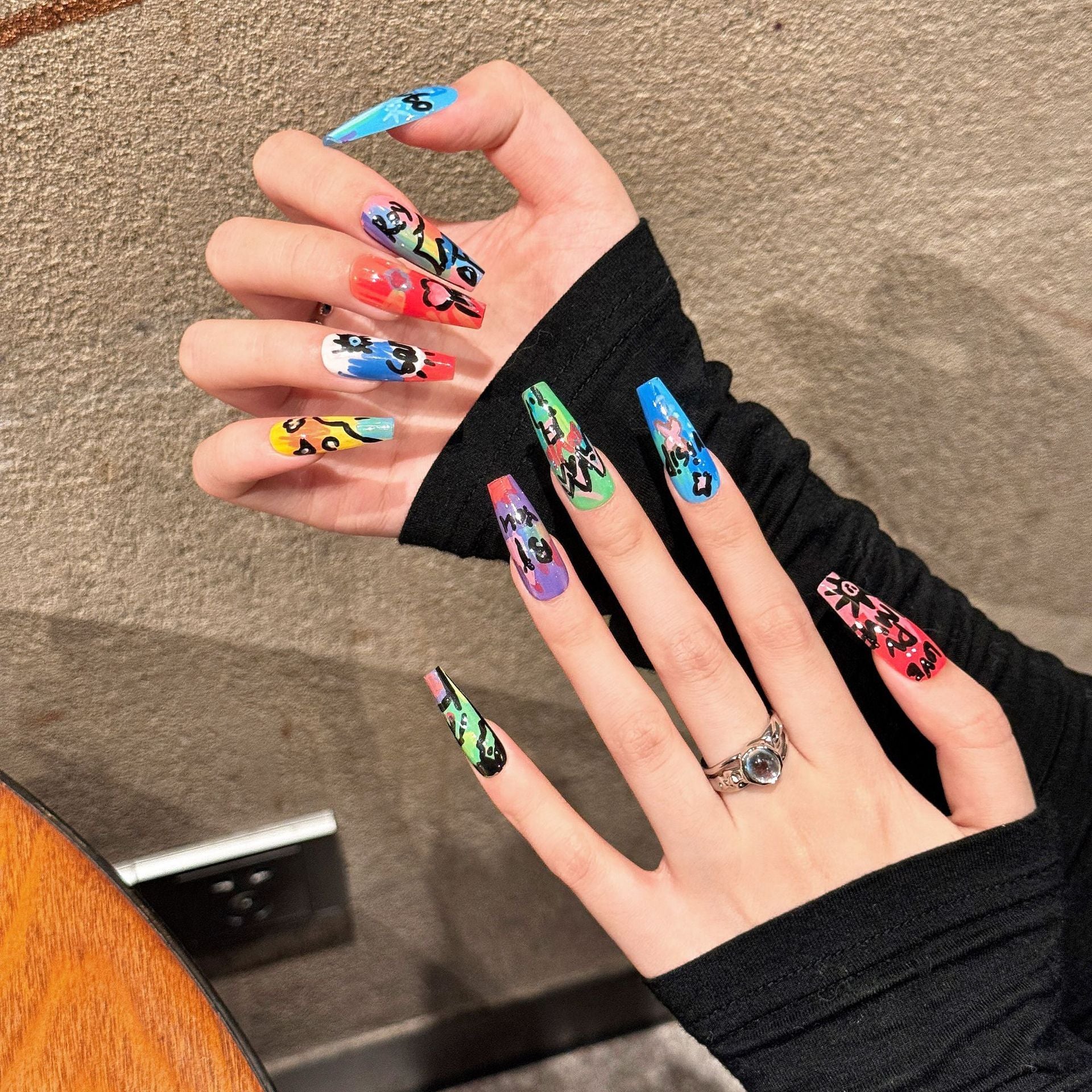 Graffiti Oil Painting Series Removable Fake Nails Wear Armor 03f80c8c 5824 4432 b0eb d189bb9d250a