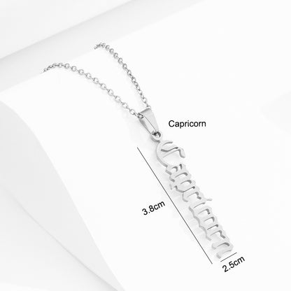 Stainless Steel Zodiac Necklace 03f83d85 950c 46c8 8156 41a8928f396d