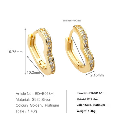 Heart-shaped Sterling Silver Ear Clip High-grade Temperament 04185e3b 14a5 4870 93c1 a2e18e22c280 trans