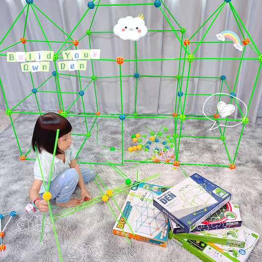 Children's DIY Bead Insertion Tent Game House With Building Blocks 0424992c d18e 4489 a0cd 4d9ed62936f6