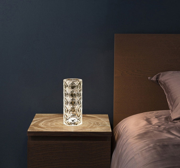 Nordic Crystal Lamp USB Table Lamps Bedroom Touch Dimming Atmosphere Diamond Night Light Rose Projector Lamp Decor 0425d0f1 0