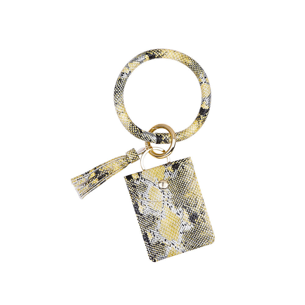 Leather Coin Purse Bracelet Keychain Ornaments PU Tassel Leather Card Bag DIY Wrist 042e12a0 f611 488e 87c4 b7394299b298