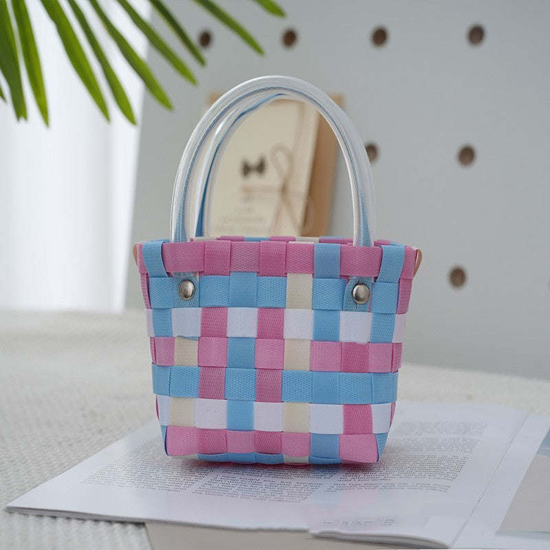 Ins Style Portable Small Square Bag Woven 043fb366 5c42 4c03 8a3f fdc17261f9ca