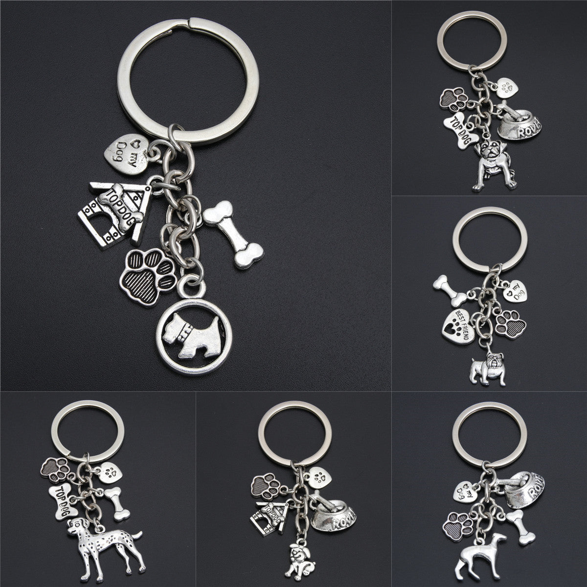 Small Animal Pet Dog Heart Keychain 0471bbba 914a 47b3 a7a5 44721362defb