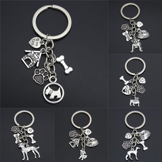 Small Animal Pet Dog Heart Keychain 0471bbba 914a 47b3 a7a5 44721362defb