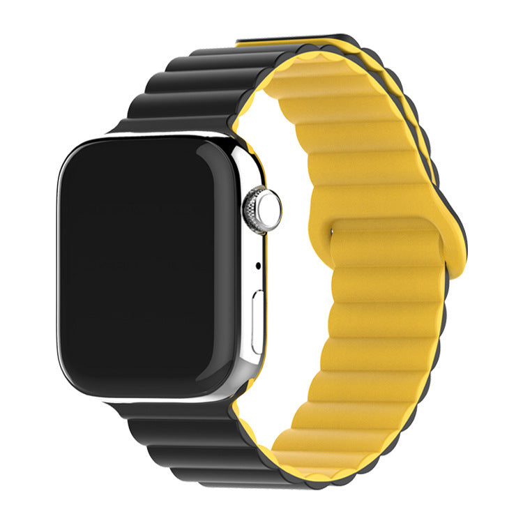 Two-color Silicone Magnetic Back Ring Buckle Watch Band 04803418 456d 4ac4 b071 14285203ff21