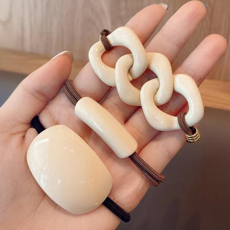 Milk Tea Color Nine-piece Set Hairband For Tying Up Hair Simple Cold Style Temperament 0484c062 88c0 4764 88d4 3fb9febb6eb9