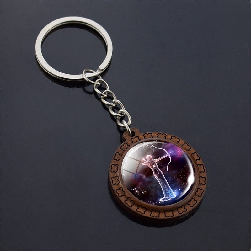 Constellation Keychain Wood Carved Time Gem Pendant 048cf422 1056 4966 a9a8 0e5a40e1849e