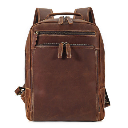 Backpack Men's Crazy Horse Leather Large Capacity 04c8490f 7e33 4bfc a1fb e488836964a3