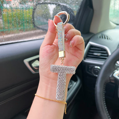 English Letter Keychain Clay Diamond Round Buckle Pendant 04d3d882 4882 4551 bea3 3754679f5da8